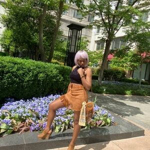 High Waist Tan Fringe Shorts